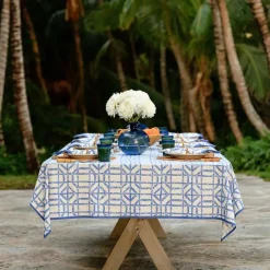 Blue Bamboo Tablecloth