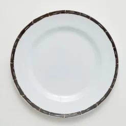 Brown Bamboo Melamine Dinner Plate | Set of 6