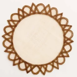 Brown Woven Round Exotic Placemats