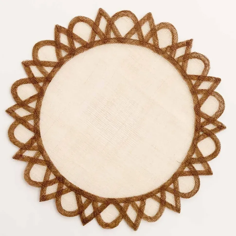 Brown Woven Round Exotic Placemats