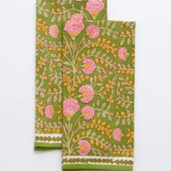 Cactus Flower Fern & Flamingo Tea Towels