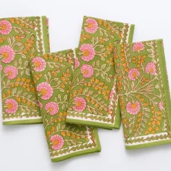 Cactus Flower Fern & Flamingo Napkin | Set of 4