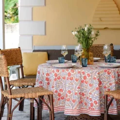 Cactus Flower Ivory Tablecloth