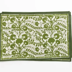 Cactus Flower Lettuce Green Placemat | Set of 4