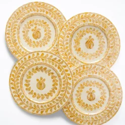 Capiz Shell Pomegranate Charger Marigold | Set of 4