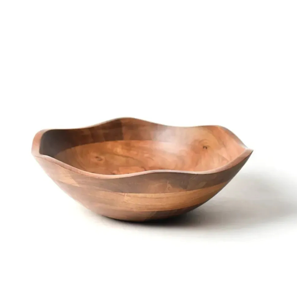 Coton Colors Fundamental Wood Ruffle Bowl