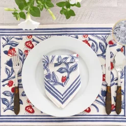 Emma Red & Blue Placemat | Set of 4