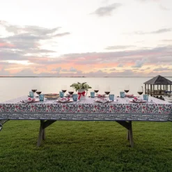 Emma Red & Blue Tablecloth