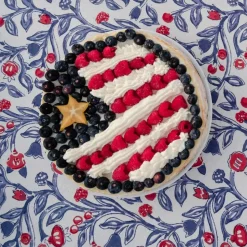 Emma Red & Blue Tablecloth