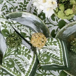 Fern Bouquet Beaded Napkin Ring | Set of 4
