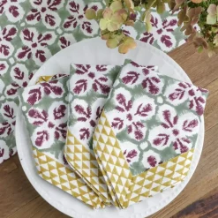 Fleur de Lis Antique Jade Napkin | Set of 4