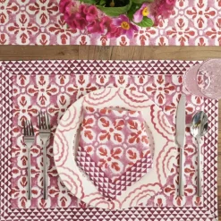 Fleur de Lis Rose Placemat | Set of 4