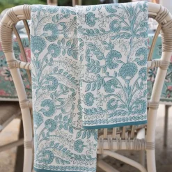 Floral Trellis Aqua Tea Towels