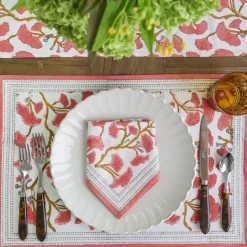 Ginkgo Coral Placemat | Set of 4