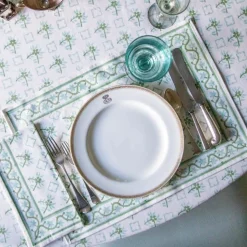 India Hicks Cuban Flower Blue & Green Placemats