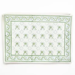 India Hicks Cuban Flower Blue & Green Placemats
