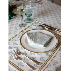 India Hicks Home Carnation Seafoam Napkin | Set of 4