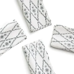 India Hicks Home Diamond Blue Napkins | Set of 4
