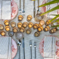India Hicks Home Embroidered Diamond White Tablecloth
