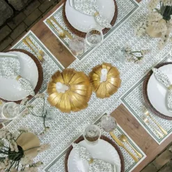India Hicks Home Palm Avenue Hunter Green Table Runner