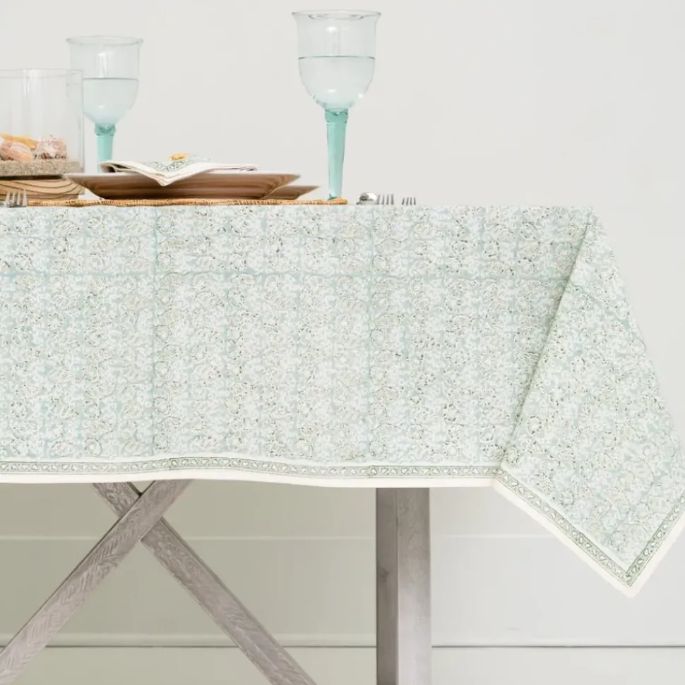 India Hicks Home Seashell Seafoam Tablecloth