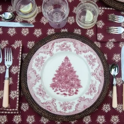 India Hicks Home Sparks Oxblood Tablecloth