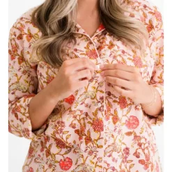 Mila Floral Blush Pajama Top
