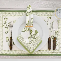 Phlox Green Placemat | Set of 4