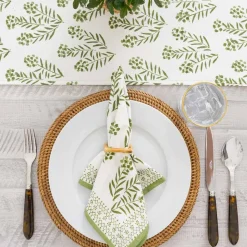 Phlox Green Table Runner