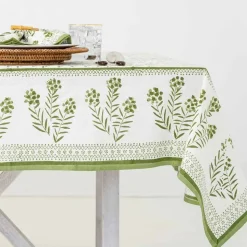 Phlox Green Tablecloth