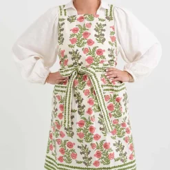 Pom Bells Fern & Poppy Apron