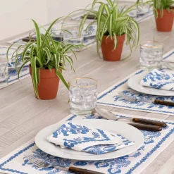 Pom Bells Wedgewood Napkin | Set of 4