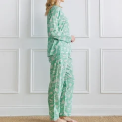 Pomegranate | Morning Meadow Green Pajama Set