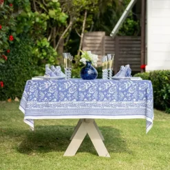 Pomegranate Blue Tablecloth