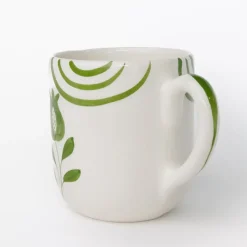 Pomegranate Crest Green Mug | Set of 2