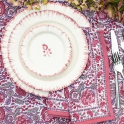 Ruffled Rose Salad Plate | Set of 2