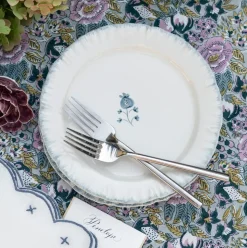 Ruffled Teal Salad Plate | Set of 2