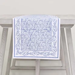 Tapestry Blue Table Runner