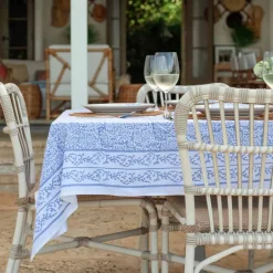 Tapestry Blue Tablecloth