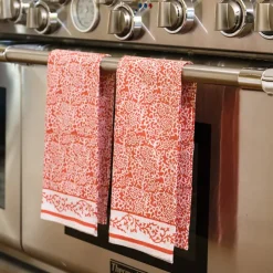 Tapestry Persimmon Tea Towels | Set of 2