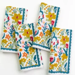 Teal Garden Napkin | Set of 4