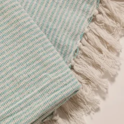 Turquoise Woven Throw
