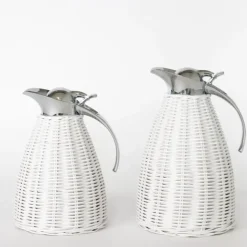 White Wicker Thermos