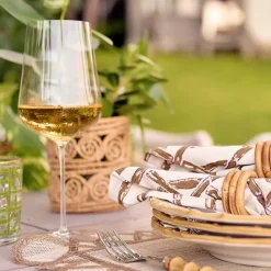 Wrapped Bamboo Napkin Rings | Set of 4